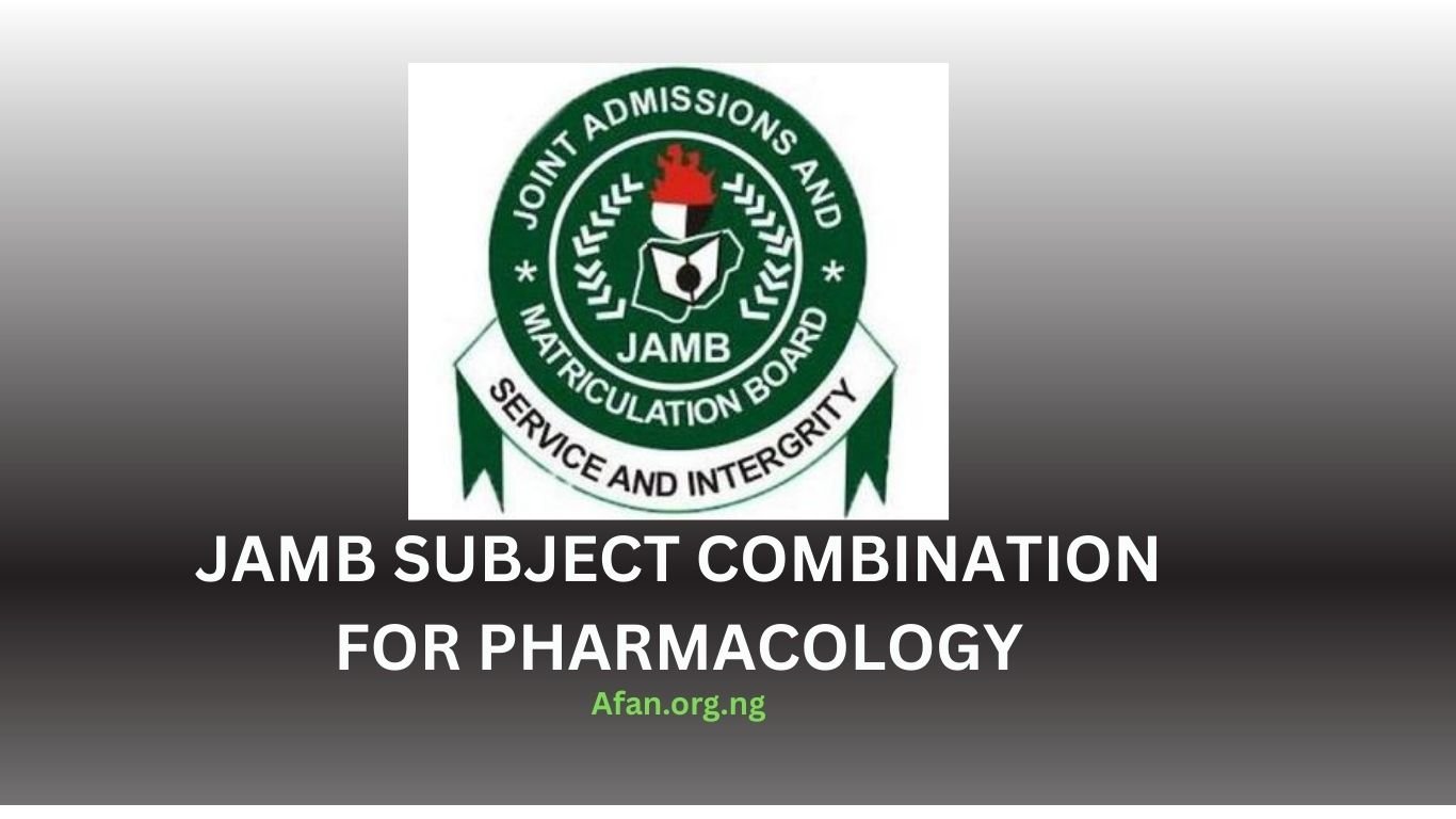 What are the subjects needed for Pharmacology in JAMB?