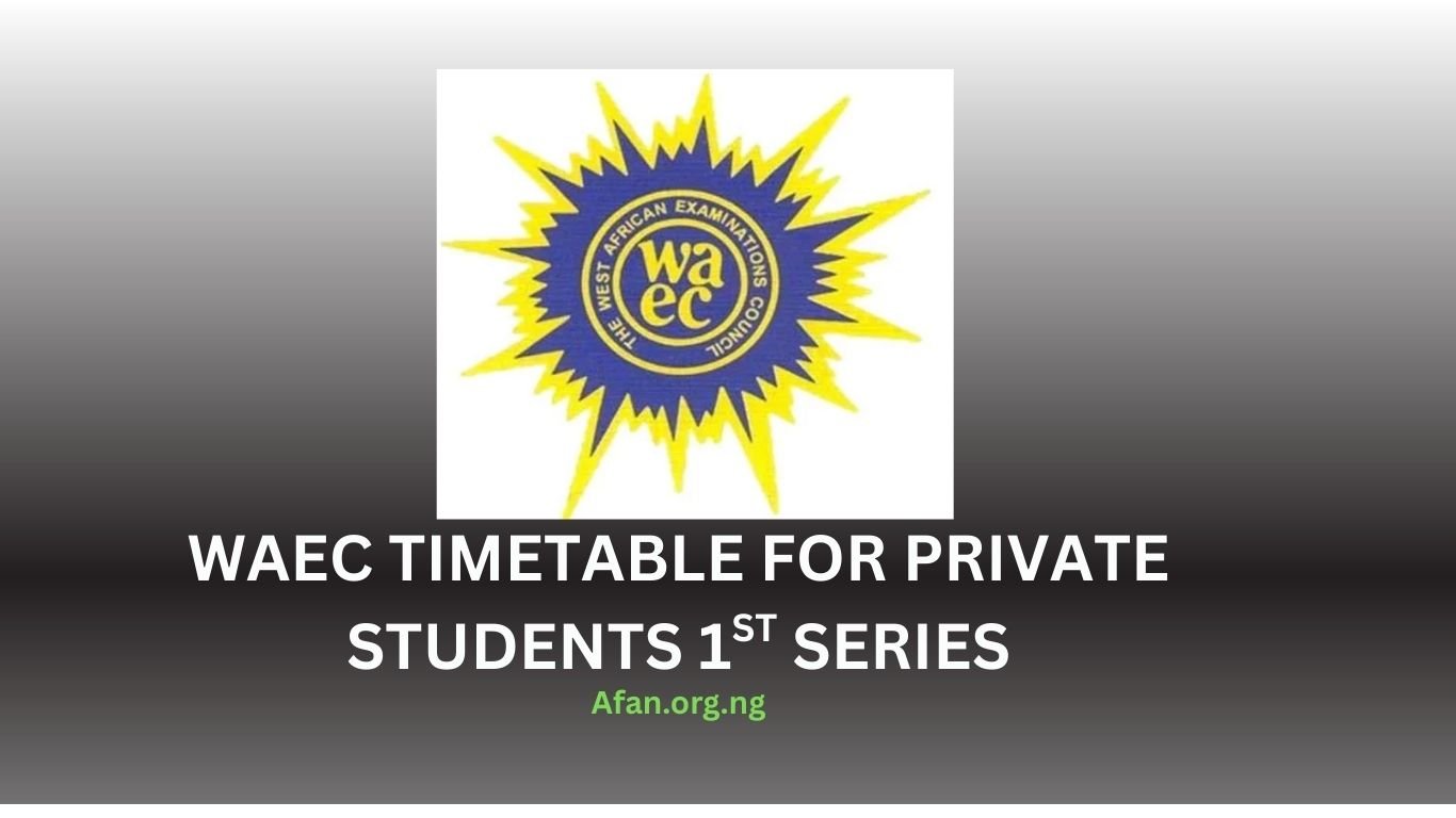 WAEC Timetable for Private Students