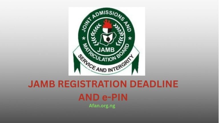JAMB Registration Deadline and ePIN
